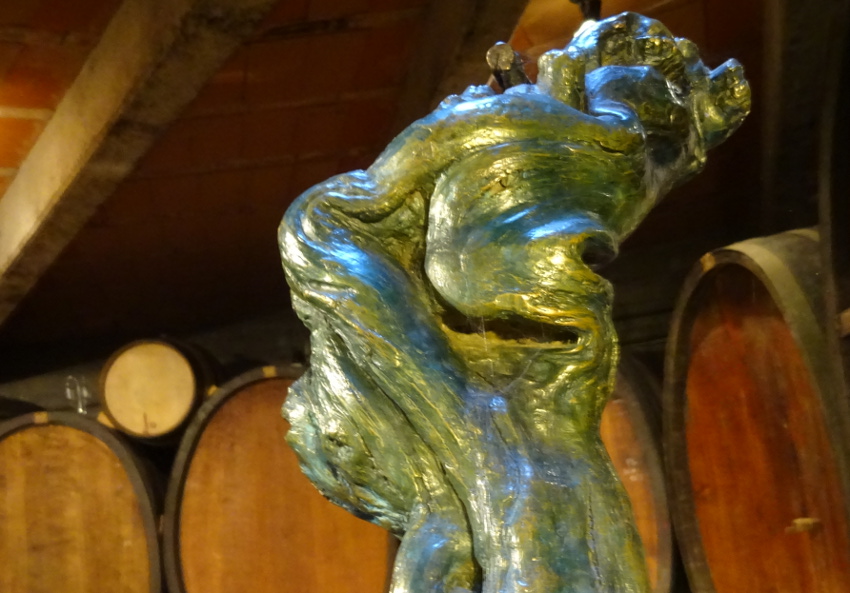 Exhibitions at round wine cellar