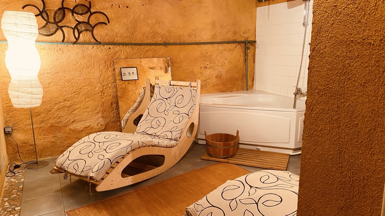 Un moment de détente à l'espace sauna privatif